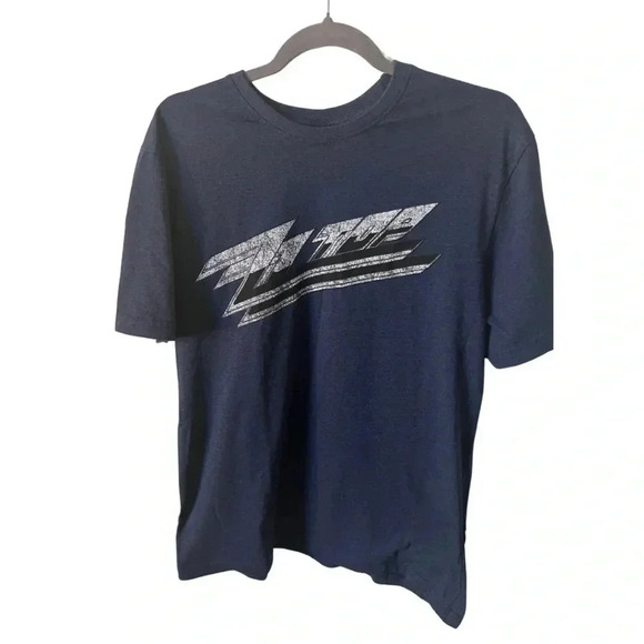 Official Merch | ZZ  Top Navy Band Tee | Size M - Picture 1 of 7